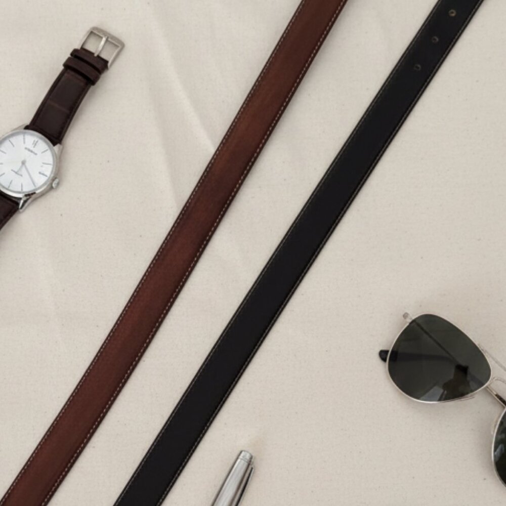 Bellanin & Venturi Leather Belts Set Made in Italy